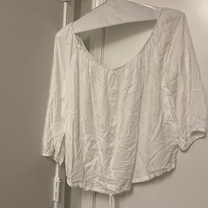 White 3x crop top  off the shoulder white never worn